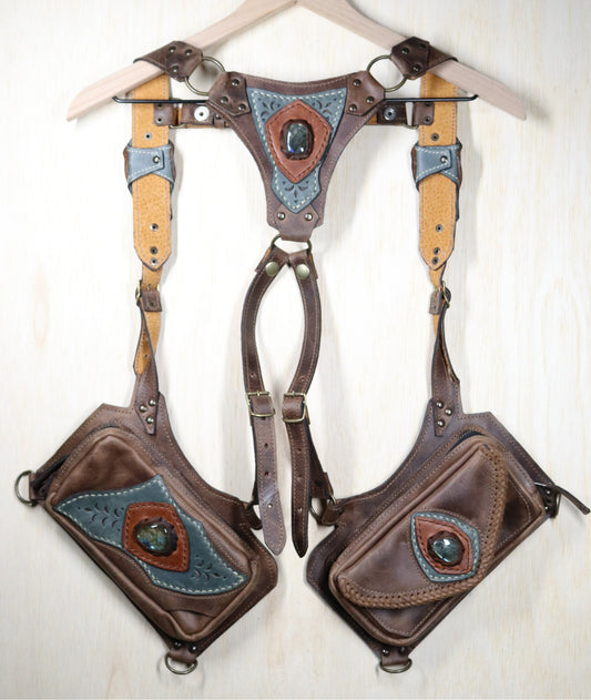 Men's El Sureno Holster | Brown Leather | Labradorite