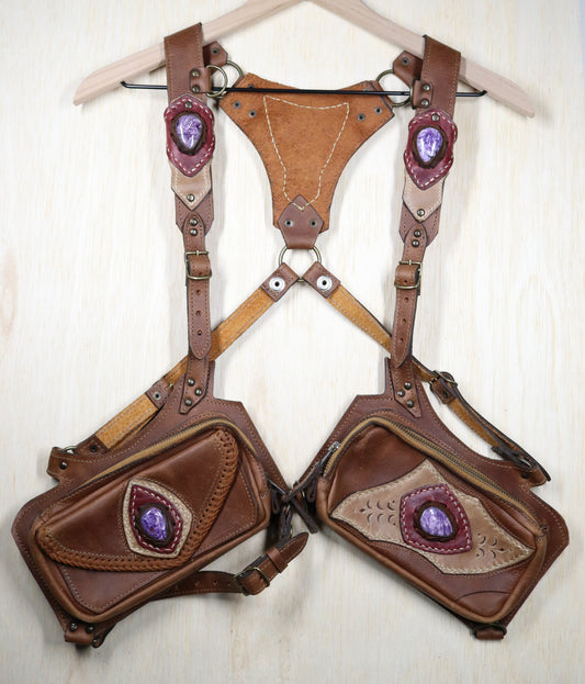 Men's El Sureno Holster | Brown Leather | Charoite