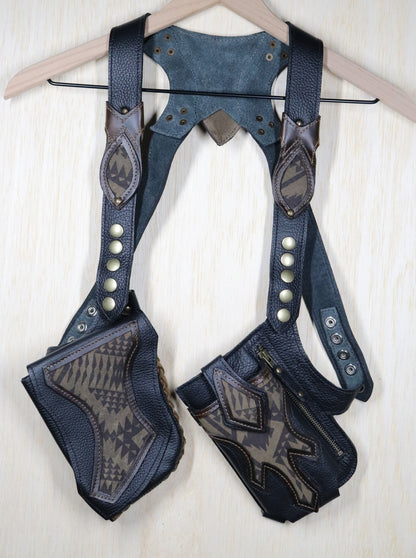 Men's Occidental Holster | Black W Brown Trim Leather | Pendelton