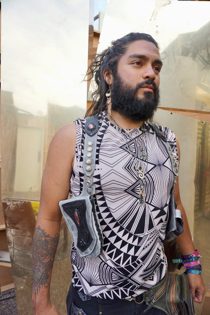 Men's Occidental Holster | Gray Leather | Black Agate