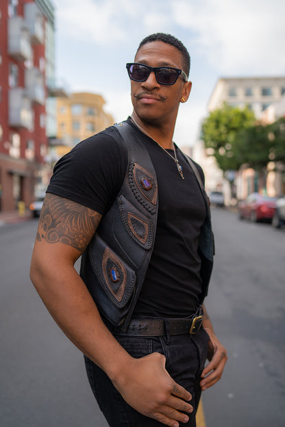Men's El Norteno Holster | Brown Leather | Labradorite