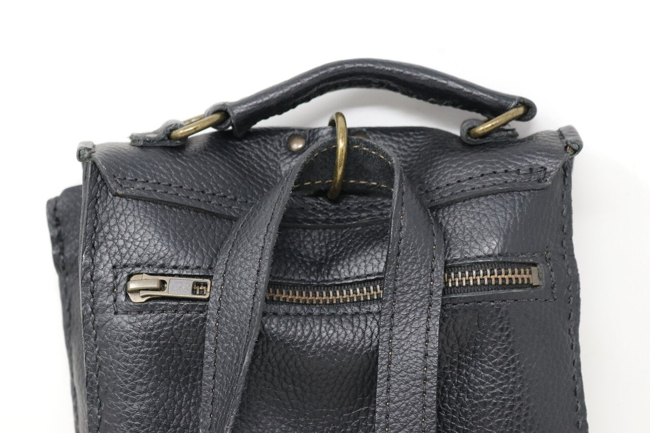 Leather Backpack - Red