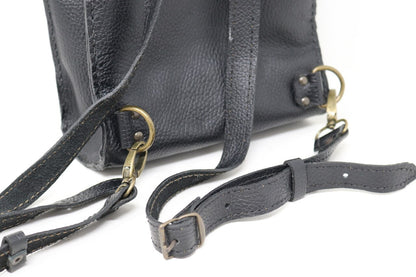 Leather Backpack - Red