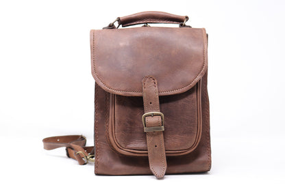 Leather Backpack - Brown
