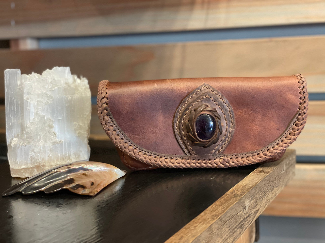 Leather Travel Bag - Cosmetic Bag