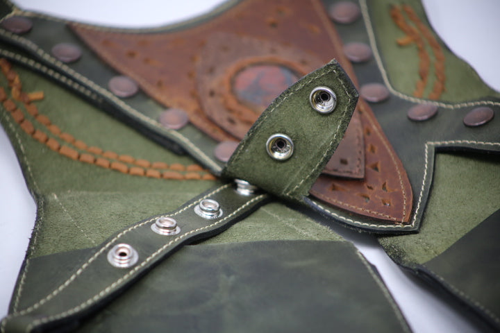 Women's El Norteno Holster | White Leather | Labradorite