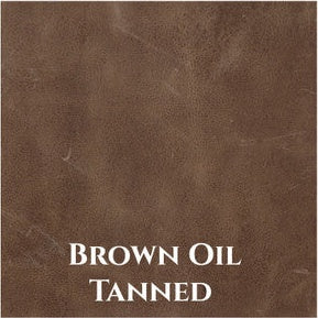 Brown Oil Tanned leather swatch
