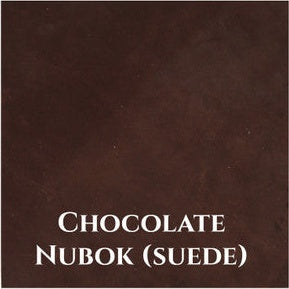 Chocolate Nubok Suede leather swatch