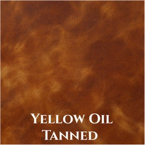 Yellow Oil Tanned leather swatch